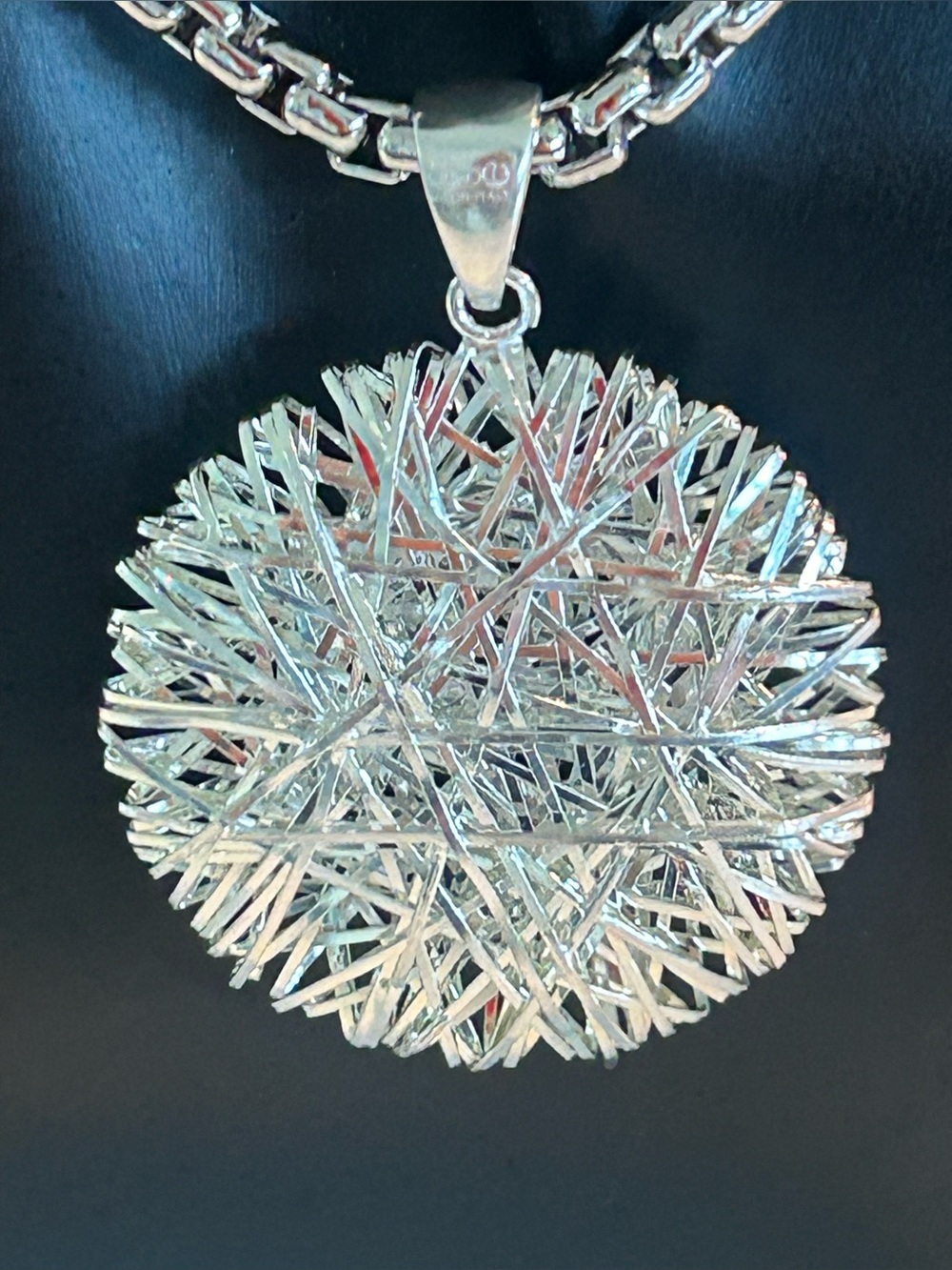 Vintage Milor .950 Silver Starburst Pendant